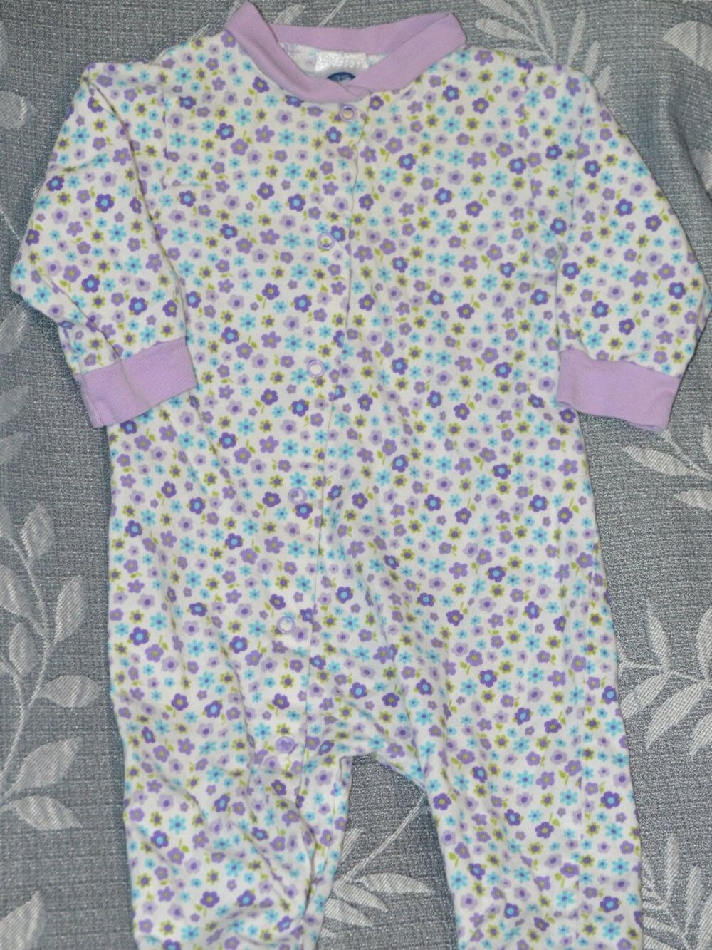 Gerber Sleep & Play White Lavender Floral – 0–3 months – 100% Cotton
